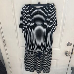 Black and White Striped Dress